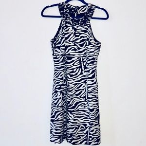 zebra print mini dress